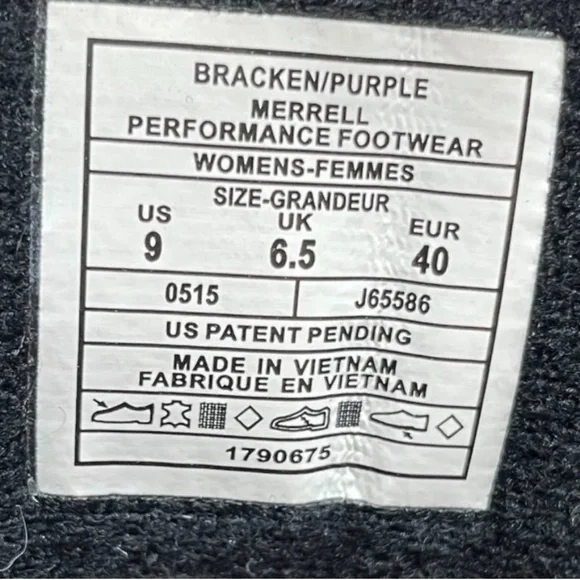 Merrell 💜 Women's Moab Mid Ventilator Purple Suede Mesh Vibram US Size 9M - Picture 7 of 9